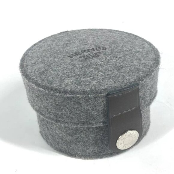 HERMES Pouch Round Logo Sugar Box Jewelry case BOX Accessory case Unused - Picture 5 of 10